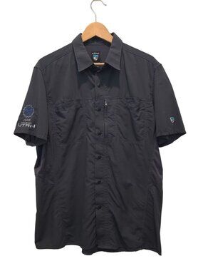 Kühl Tour Of Utah Gray Short Sleeve Button-Up Outdoor Activewear Shirt Men's L